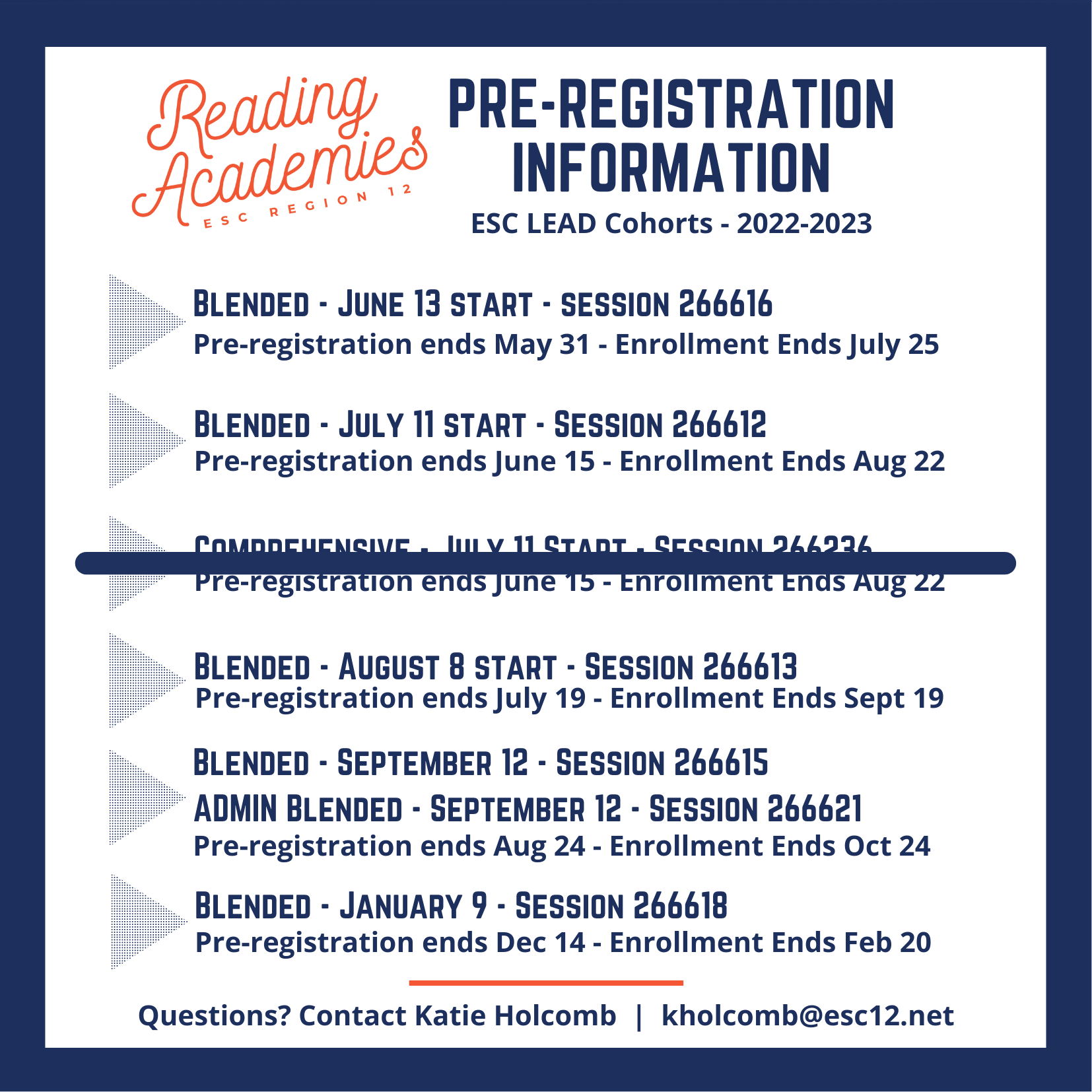 Reading Academy Pre-Registration Sessions