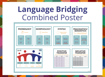 Button that says Language Bridging Combined Poster